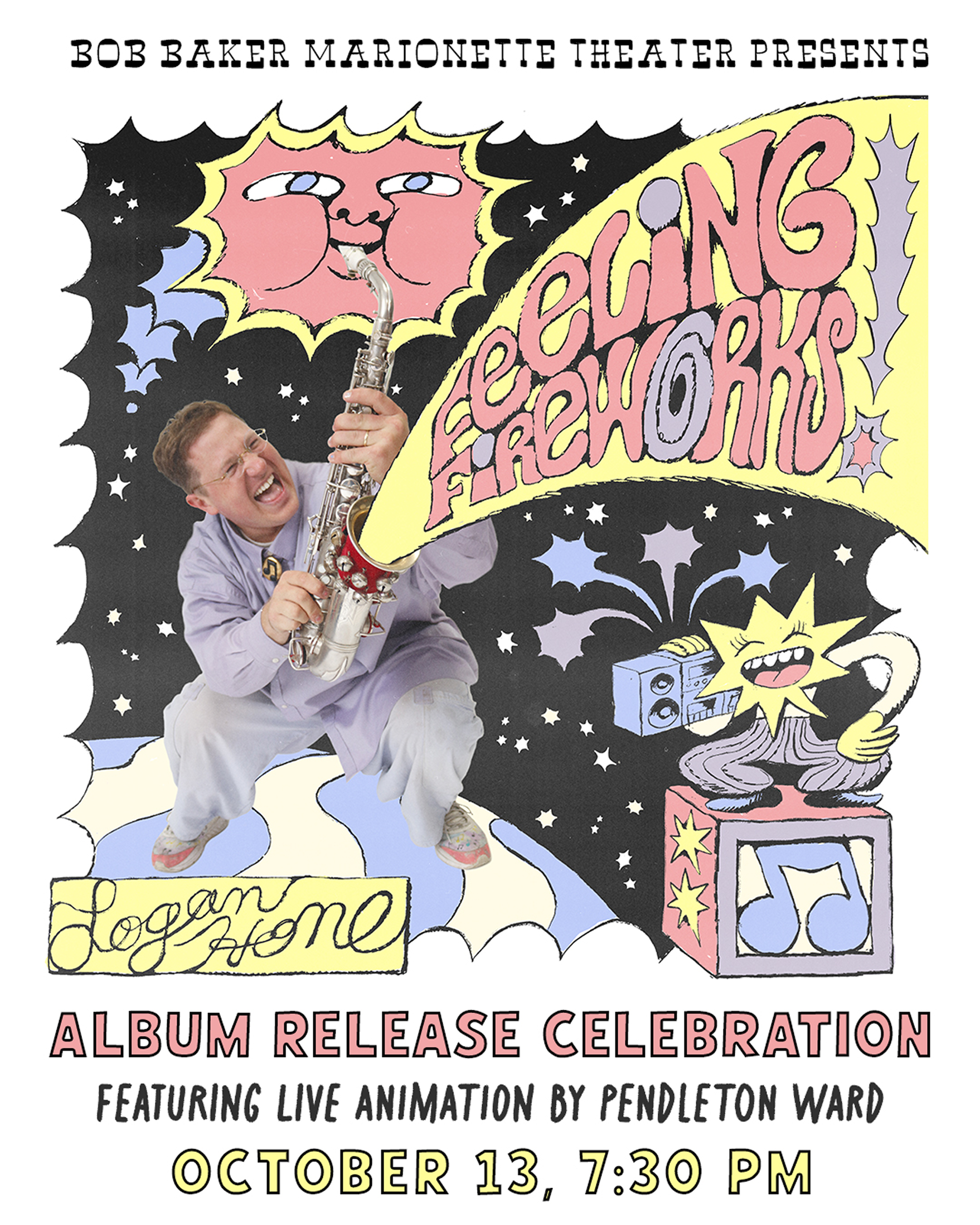 Logan Hone’s Feeling Fireworks! Album Release Celebration — October 13, 2026 at Bob Baker Marionette Theater